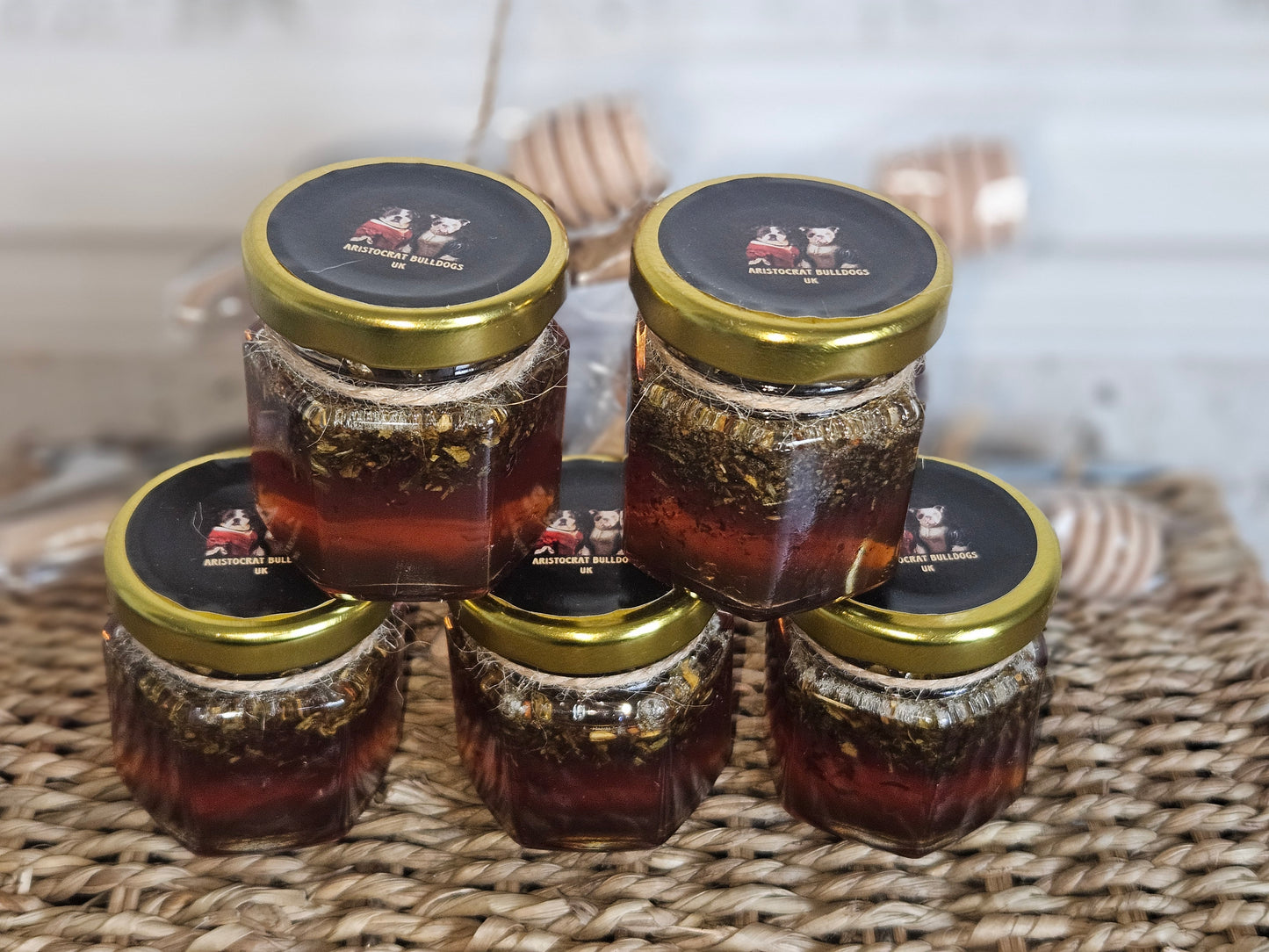 Organic basil Infused natural honey